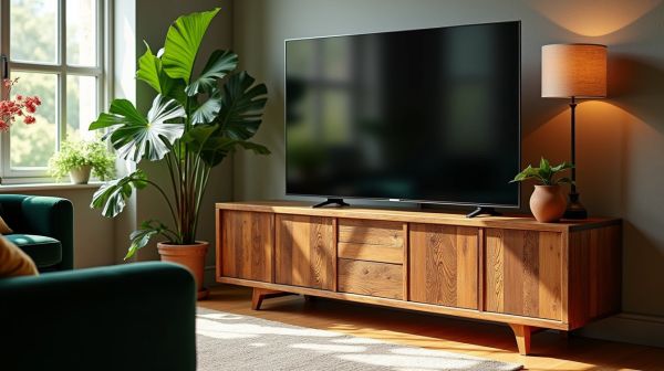 Choisissez un meuble TV en bois recyclé pour allier esthétisme et écoresponsabilité